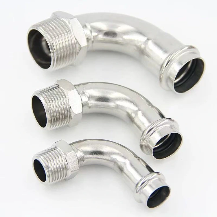 Single-Press Male NPT 90 Degree Elbow