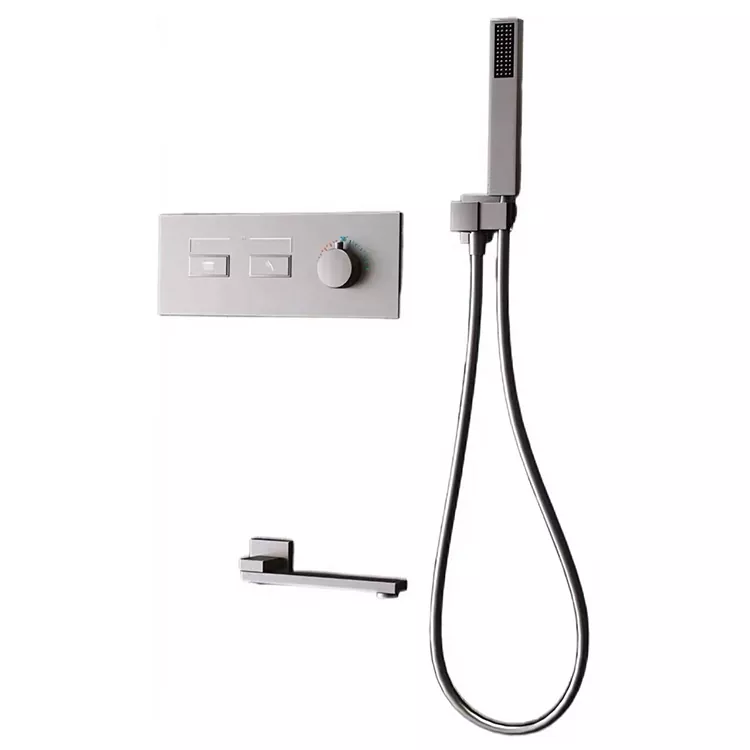 Minimalist Koyu Tunç Çift Çıkışlı Duş Başlığı
