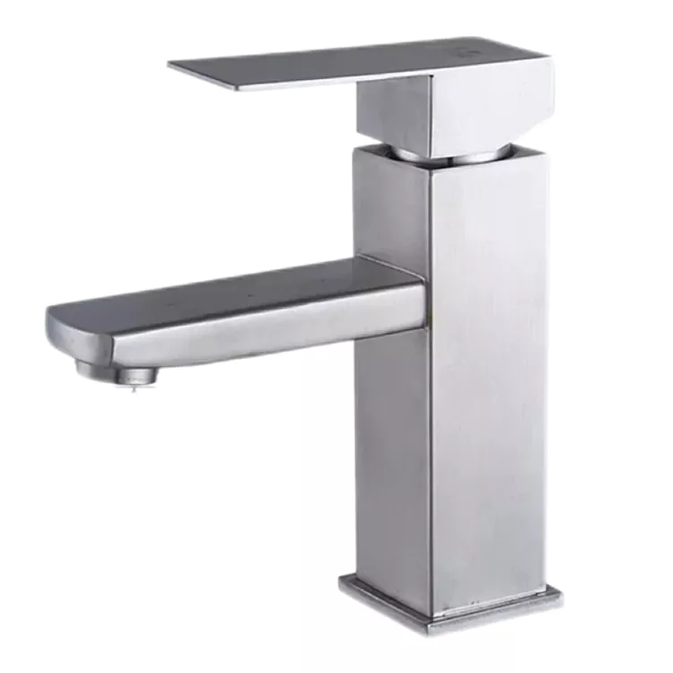 Minimalist Kare Sıcak Ve Soğuk Lavabo Bataryası
