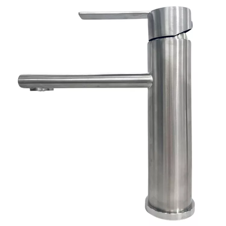 Düz Nozullu Silindirik Fırçalı Sıcak ve Soğuk Lavabo Bataryası